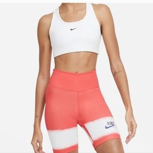 Nike Women's‎ Nike One Tight Fit Red White Workout Biker Shorts XS